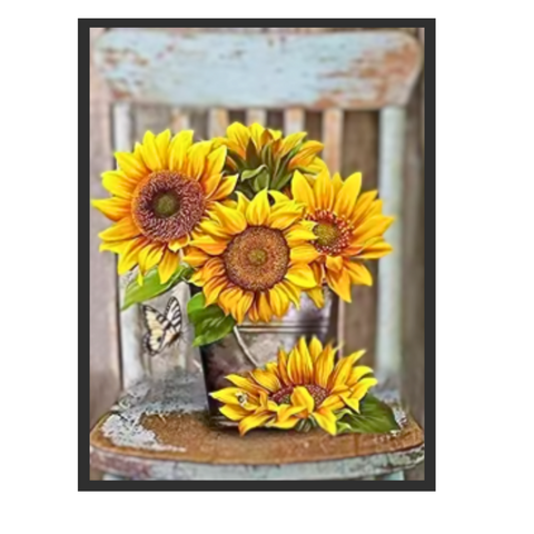 Pintura com diamantes completos 30x40cm