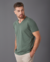 Camiseta Pima Gola V - Verde Oliva - loja online