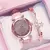 Luxo Rhinestone Bracelet Watch para mulheres, céu estrelado relógios.