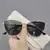 New Retro Metal Small Frame Cat-eye Óculos de sol Womean Estilo Europeu E Americano - loja online