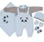 Saída de Maternidade Bicho Panda Azul bebê + Sapatinho de Brinde - comprar online