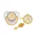 chupeta de luxo com inicial do bebê na cor dourada. - comprar online
