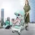 Carrinho de bebê 3 em 1 com assento de carro com base ISOFIX, carrinho de bebê - Jon baby
