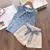 conjunto infantil estampada para meninas de verão. - comprar online