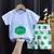 Novo conjunto de roupas de verão para meninos, camisetas e shorts de algodão c - comprar online