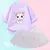 Imagem do Girls' Cartoon Cat T-shirt and Tutu Skirt Set, Princess Clothes, Birthday Clothi