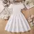 Vestido branco infantil de verão, ombro de fora, corpete franzido, linha a, fes - Jon baby