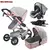 Carrinho de bebê 3 em 1 com assento de carro com base ISOFIX, carrinho de bebê