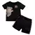 Conjunto de roupas de bebê iomxb, 2 peças, infantil, manga curta, camisetas +