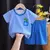Novo conjunto de roupas de verão para meninos, camisetas e shorts de algodão c