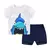 Criança manga curta camiseta shorts na moda roupas casuais novo em torno do pes - Jon baby