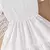 Vestido branco infantil de verão, ombro de fora, corpete franzido, linha a, fes - comprar online