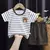 Novo conjunto de roupas de verão para meninos, camisetas e shorts de algodão c - loja online