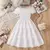 Vestido branco infantil de verão, ombro de fora, corpete franzido, linha a, fes na internet