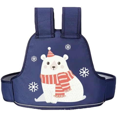 Cinto Segurança Infantil Moto Motocicleta Criança Azul Urso