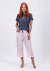 Pijama Feminino Capri - Floresta Do Sonho Azul e Branco - comprar online