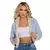 Jaqueta Feminina Cristal de Pelúcia Total + Botão Envelopado - comprar online