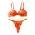 Conjunto de lingerie feminina de 2 peças, renda bordada floral, sexy
