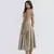 Elegante vestido plissado sem encosto sem mangas feminino, vestido Midi monocrom - comprar online