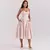 Elegante vestido plissado sem encosto sem mangas feminino, vestido Midi monocrom - comprar online