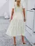 Vestido Casual com Decote em V Manga Curta - comprar online