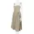 Elegante vestido plissado sem encosto sem mangas feminino, vestido Midi monocrom - VIONNA