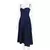 Elegante vestido plissado sem encosto sem mangas feminino, vestido Midi monocrom - comprar online