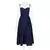 Elegante vestido plissado sem encosto sem mangas feminino, vestido Midi monocrom - VIONNA