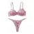 Conjunto de lingerie feminina de 2 peças, renda bordada floral, sexy - VIONNA
