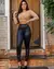 Calça Legging Cirrê Disco Com Ziper Cintura Alta - comprar online