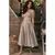 Elegante vestido plissado sem encosto sem mangas feminino, vestido Midi monocrom - VIONNA