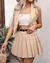 Conjunto de Duas Peças Moda Verão Cor Sólida Fino Ajuste - VIONNA