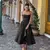 Elegante vestido plissado sem encosto sem mangas feminino, vestido Midi monocrom