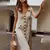 Vestido algodão linho casual