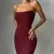Nsangu 2025 Outono Cinta Midi Vestido Body na internet