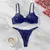 Conjunto de lingerie feminina de 2 peças, renda bordada floral, sexy - loja online