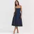 Elegante vestido plissado sem encosto sem mangas feminino, vestido Midi monocrom - VIONNA
