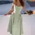 Elegante vestido plissado sem encosto sem mangas feminino, vestido Midi monocrom na internet
