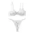 Conjunto de lingerie feminina de 2 peças, renda bordada floral, sexy - VIONNA