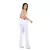 Calça Flare Feminina Jeans Com Licra Cintura Alta Branca na internet