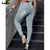 Imagem do Calça Jeans de cintura diagonal rasgada para mulheres