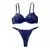 Conjunto de lingerie feminina de 2 peças, renda bordada floral, sexy