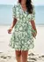 Vestido Elegante Estampado de Manga Curta - comprar online
