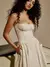 Imagem do Elegante vestido plissado sem encosto sem mangas feminino, vestido Midi monocrom