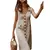 Vestido algodão linho casual - VIONNA