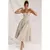 Elegante vestido plissado sem encosto sem mangas feminino, vestido Midi monocrom - loja online