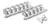 Presilhas Curvatura C Grampo Unhas 31MM 6 Unidades