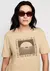 Camiseta Marrom Dzarm Decote Redondo Reta Em Algodão - comprar online
