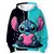 Kawaii lilo ponto 4-14 anos crianças anime moletom para meninos e meninas - comprar online