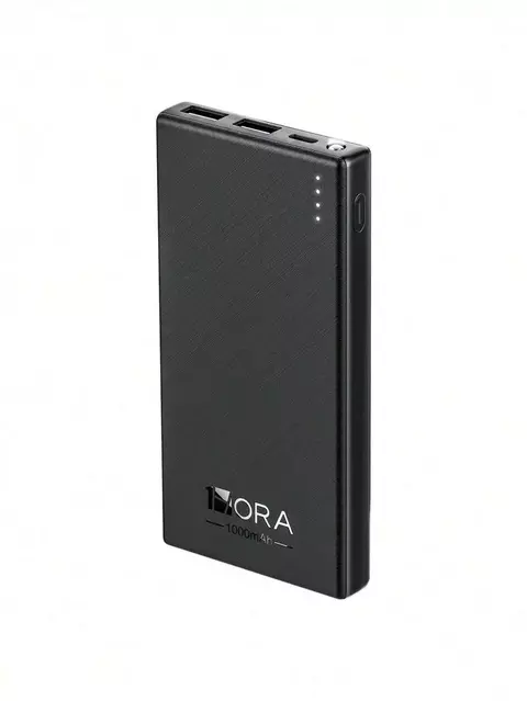 1Hora Batería Portátil Powerbank10000 mah Cargador portátil para Celular GAR263 Diseño elegante, Dos enchufes USB incluye luz led para esta NAVIDAD